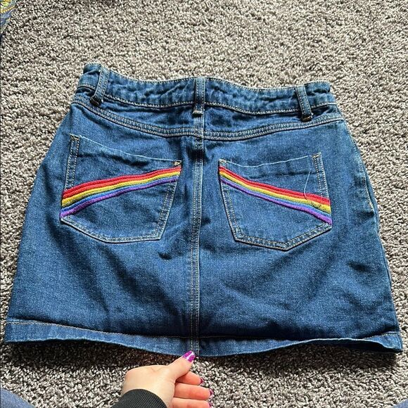 Forever 21 Blue A-line Mini Skirt - Picture 3 of 8